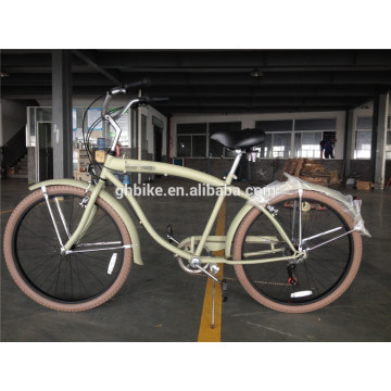 26 Inch Comfortable Beach Cruiser Bicycle Leisure Bicycle Beach Cruiser 7 Speed Mens Beach Cruiser Bicycle